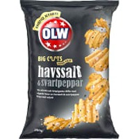 OLW Chips Big Cuts Havsalt Svartpeppar - My Swedish Candy